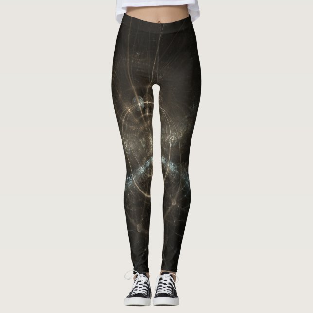 Legging Fundo Fractal Abstrato (Frente)