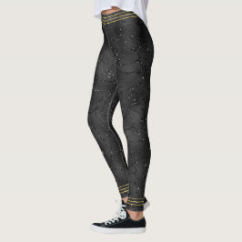 Legging Fundo luminoso monocromático preto