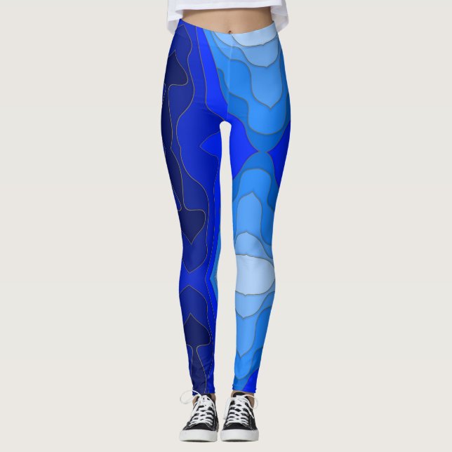 Legging fundo marinho azul - pernas (Frente)