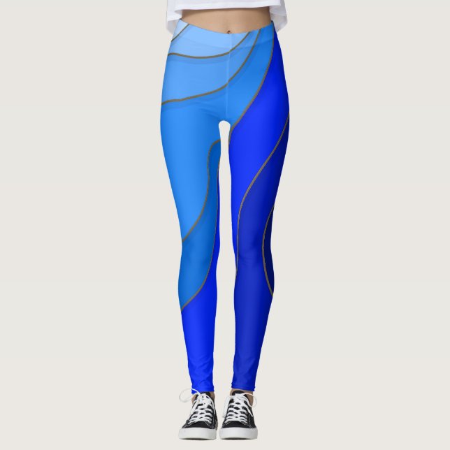 Legging fundo marinho azul - pernas (Frente)