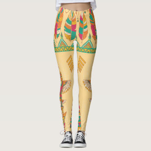 Legging Fundo Ornamental Indígenas Americano Nativo.
