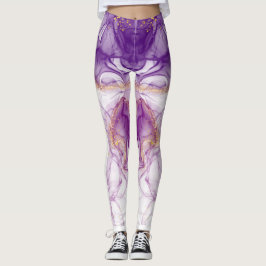 Legging Fundo Puro de Aquarela com Ouros