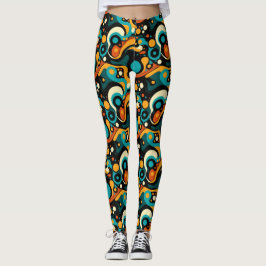 Legging Funk abstrato Retro