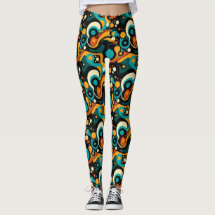 Legging Funk abstrato Retro