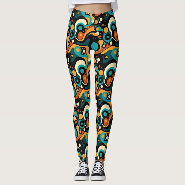 Legging Funk abstrato Retro (Frente)