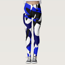 Legging Funky Abstrato Art Geometry Add Name Isabella