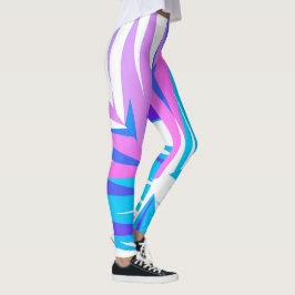 Legging Funky Abstrato Art Pastel Rosa Púrpura