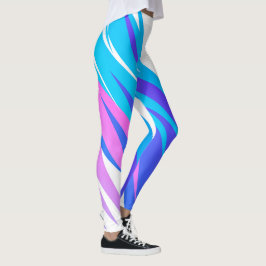 Legging Funky Abstrato Art Pastel Rosa Púrpura