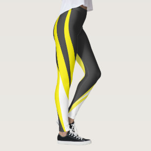 Legging Funky Bold Abstrato Art Charlho Amarelo 