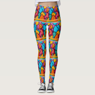 Legging Funky bright and fun yoga pants long length