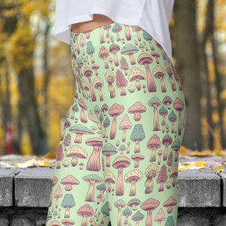 Legging Funky Green Tea Wild Sh room Pattern