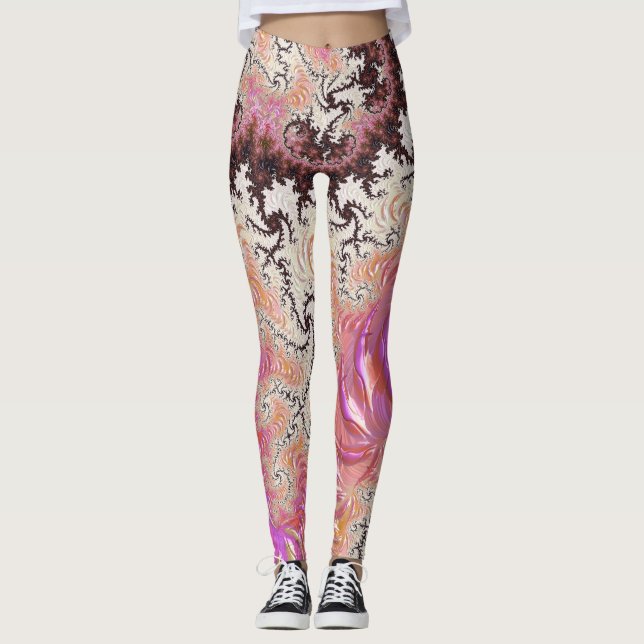 Legging Funky Pink Fractal (Frente)