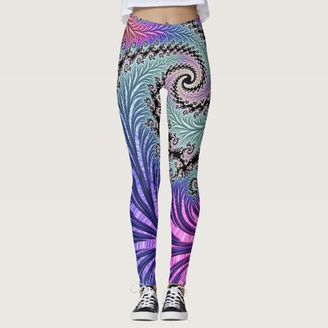 Legging Funky Spiral Fractal (Frente)