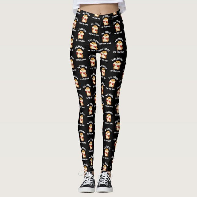 Legging Funny Hamster Boxing Tall Enough for Your Shins  (Frente)