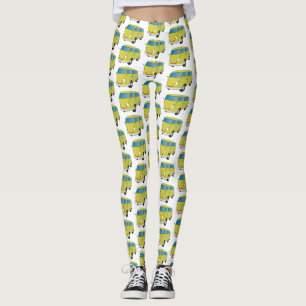 Legging Furgão cartoon verde lima clássico