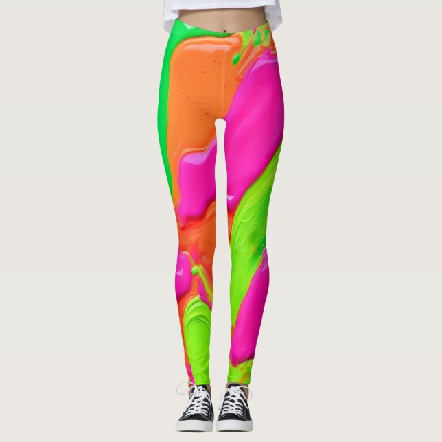 Legging Fusão de Cores Vibrantes (Frente)