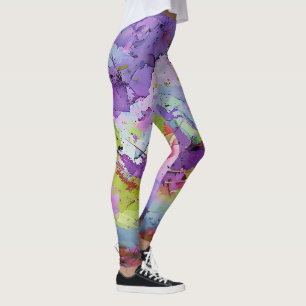 Legging "Fusão de matizes" Arte Abstrato Contemporânea