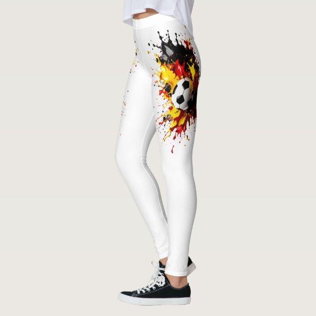 Legging Fussball fällt in die Farben Rot Gelb Schwarz (Esquerda)