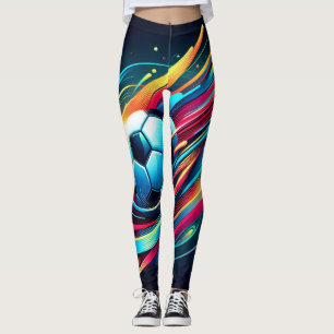 Legging Futebol Cibernético Futurista Esportes de Velocida