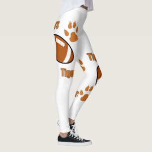 Legging Futebol de Tigre com impressões de pata em qualque