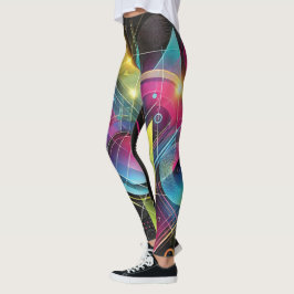 Legging Futuralista neon-Abstrato feminino