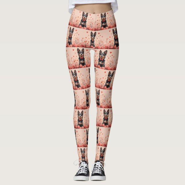 Legging Gado Australiano com Rosas - Dia dos Namorados (Frente)
