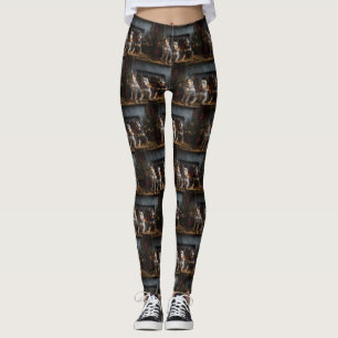 Legging Gado australiano no Natal da Lareira