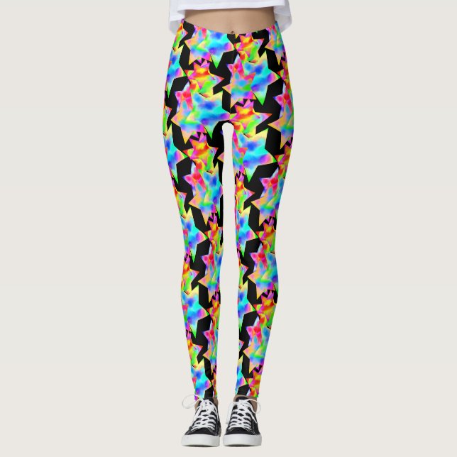 Legging Galáxia Arco Arco-Íris de Estrelas Loucas Dazzle S (Frente)