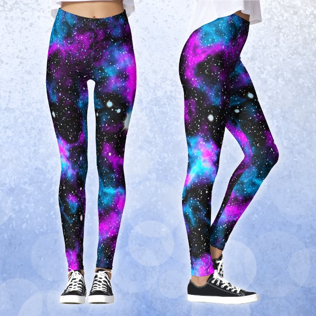Legging Galáxia Azul e Púrpura Neon Yoga (Criador carregado)