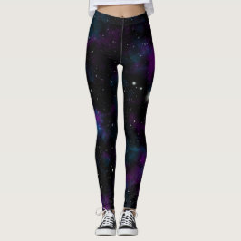 Legging Galáxia azul e roxa