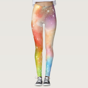 Legging Galáxia Brilho Arco-íris