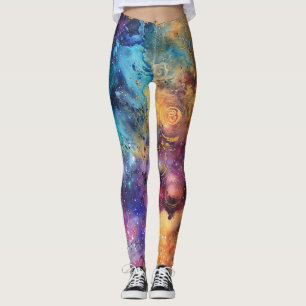 Legging Galáxia Celestial Colorida Moderna