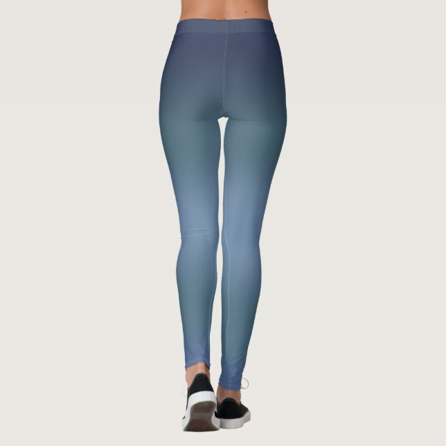 Legging Galáxia de Aquarela marinho azul moderna (Verso)