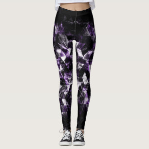 Legging Galáxia de Enfumaçados de roxo geométricos de t