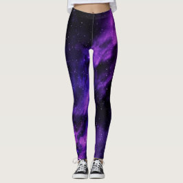 Legging Galáxia de Espaço Roxo