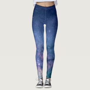 Legging Galáxia Nebula Yoga Calça Azul Espaço