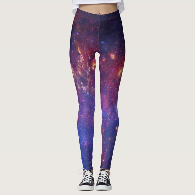 Legging Galáxia Nebula Yoga Panta Roxo Espacial (Frente)