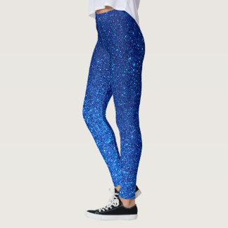 Legging Galáxia Real Marinho Azul Glitter Espalha Yoga