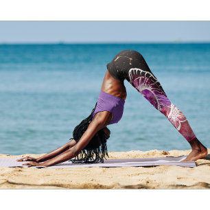 Legging Galáxia Rosa Púrpura Aries Constelação Zodiac Sina