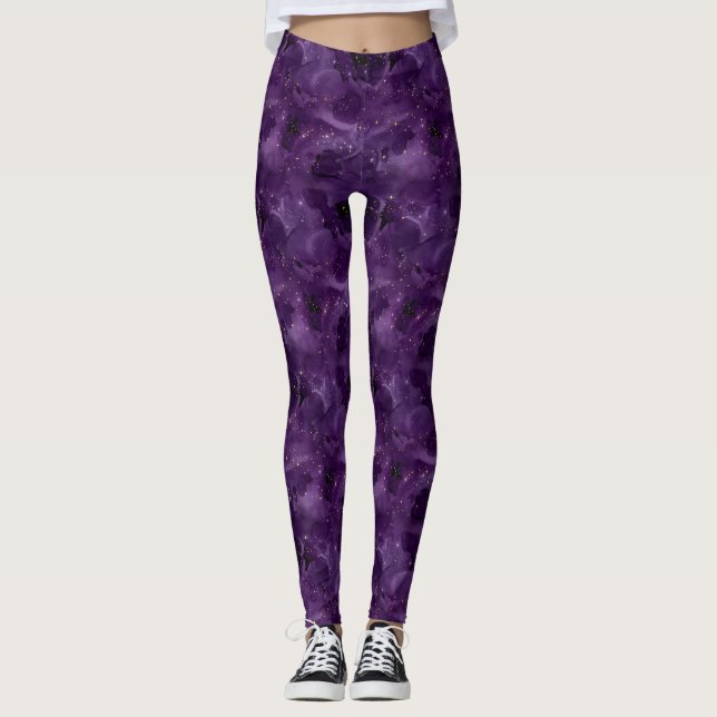 Legging Galáxia Roxa Série Design 8 (Frente)