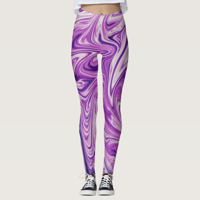 Legging Galaxy Abstrato Painting | Melhor Arte Galáxica (Frente)