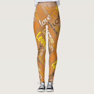 Legging Galeria Laranja Viva Palavras de Amor