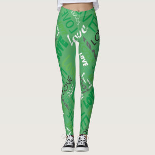 Legging Galeria Verde Viva Amam Palavras Arte