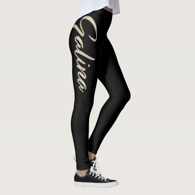 Legging Galina white gold Handwriting Hose (Direita)