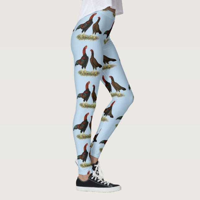 Legging Galinha Aseel Black Red (Direita)