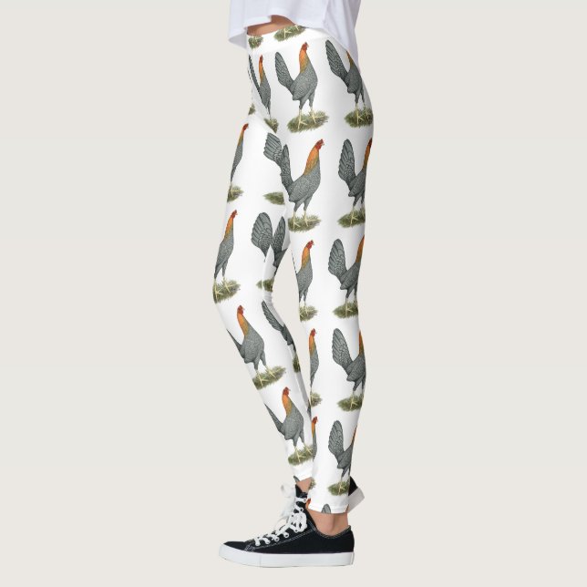 Legging Galinha de Briga Azul Vermelha (Esquerda)