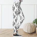Legging Galinha-de-esboço preto-e-branco, de graça<br><div class="desc">Leggings adoravam o padrão de frango.</div>