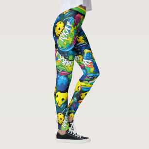 Legging Galinhas Psicodélicas Amarelas