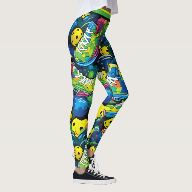 Legging Galinhas Psicodélicas Amarelas (Direita)