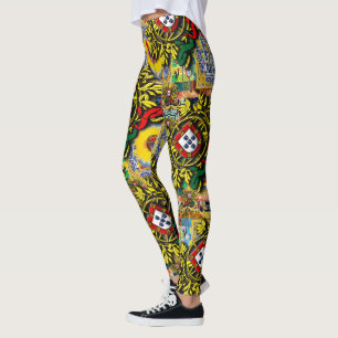 Legging Galo de Barcelona, arte popular portuguesa